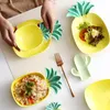 Assiettes en céramique Plate de rangement à ananas pâtissier assiette de fruits séchés Organisateur de plats concises