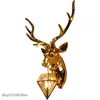 Duvar lambaları Amerikan retro geyiği Led Antlers Light Armatürleri Modern Oturma Odası Yatak Odası Başucu Sconce Home Luminairewall