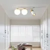 Ceiling Lights Nordic Modern LED minimalist glass ball lamp for living-dining rooms Aisle corridor bedroom long strip ceiling light 0209