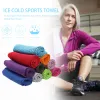 Titanium Sport Accessoires 30X90CM Glace Froid Serviette De Sport Refroidissement Été Coup De Soleil Exercice Polyester Doux Respirant 10 Couleurs ss0209