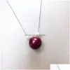 Collares colgantes al por mayor de alta calidad 1112 mm Edison Pearls con collar de esterlina de perlas de agua dulce de 4 mm S925 18 inc DHRV4