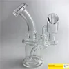 Neue 14mm weibliche 6 Zoll Glas Bohrinseln Wasserbong mit Quarz Terp Vakuum Banger Domeless Terp Slurper Up Öl Nagel Carb Cap