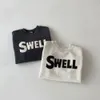 Pull Corée Bébé Garçons Sweat Lâche Mode Lettre Sport Sweatshirts Enfant Fille Pull Coton Tops Garçon Enfants Vêtements 230209