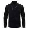 Suéteres para hombre 2023 Otoño Invierno cálido grueso visón moda Casual elegante jersey de punto para hombre diseño de lujo de moda cuello alto