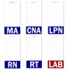 20 PCs/lote Acessórios personalizados Design de desenhos animados Médicos Nome vertical Tag RN/RT/LPN/CNA/MA/LAB MATERIAL NOME