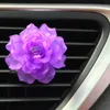 Interior Decorations Car Ornament Camellia Vent Outlet Perfume Clip Solid Fragrance Air Freshener Decoration Flower Aromatherapy Accessories 0209