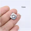 Charms 5Pcs 15Mm Wholesell Casting Stainless Steel Eye Coin Pendant Diy Necklace Earrings Bracelets Unfading Colorlesscharms D Dhabq