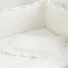 Bettgitter, weiß, grau, Babybett-Set, Baumwolle, einfarbig, Kissenbezug, Bettbezug, Bettlaken-Sets für Kinderbett, 230209