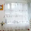Rideaux rideaux transparent Tulle nordique fenêtre traitement Voile drapé cantonnière 1 panneau tissu salon chambre rideaux pour cuisine