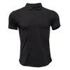 Men s T Shirts Mens Training Fitness Polo Shirts Quick Dry Basketball Short Sleeve Male Running Jogging T Stand collar Workout Gym Tees 230208