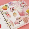 Papier cadeau Vintage autocollants bricolage Scrapbooking rose fille alimentaire Journal heureux planificateur projet faisant étiquette décoration autocollant