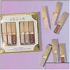 Lip Gloss 6pcs olho elegância brilho brilho de brilho líquido conjunto de olhos encantados kit de sombra fáceis de usar stila gota d dhxcq