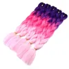 Estensioni dei capelli sintetici Ombre Xpression Intrecciatura Tre toni Jumbo Crochet Trecce Capelli 24 pollici Treccia 100 Kanekalon Wh0248 Drop D Dhopw