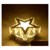 Ceiling Lights Modern Led Stainless Steel Crystal Stars Aisle Corridor Lamp Acrylic Stair Balcony Downlight Spotlight Drop Delivery Dhqkj