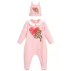 2 stks/3 stks babymeisje schattige rompers katoen pasgeborene lange mouw baby jumpsuits bodysuit kinderkleding