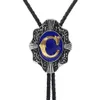 Bolo binder American Western Fashion Men's and Women's 26 Letters Blue Bolo Tie 230209