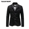 Mens Suits Blazers Male Spring Autumn Pure Cotton Solid Casual Blazer Men Clothing Outerwear Suit Jacket Coat 4XL ASZ3 230209