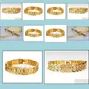 Bracelets porte-bonheur bracelet pour femmes hommes solide montre maillon de chaîne 8.3 pouces breloques en or Nanashop livraison directe bijoux Dhlkh