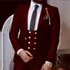 Мужские костюмы Blazers костюм Homme Итальянский бизнес Slim Fit 3 штуки Royal Blue Groom Prom Tuxedos Blazer для свадьбы 230209