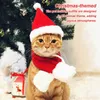 犬のアパレルクリスマス冬の猫の衣装柔らかい綿服スカーフペットかわいい動物服セット装飾アクセサリーペット用品