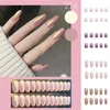 Falska naglar 24st akryl Fake Nail Mermaid Pearl Extension Tools Decor Supplies Manicure Accessories