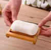 Drewniane manualne kwadratowe mydło danie ekologiczne ekologiczne drenaż taca na mydło okrągłe kształt stały drewno uchwyt do przechowywania w łazience SN5110