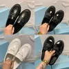 Designer Shoes Men Women Casual Monolith Triangle Logo Black Leather Shoes Increase Platform Sneakers Cloudbust Classic Patent Matte Loafers Trainers 35-41 no box