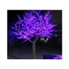 Gr￤smattor utomhus LED Artificial Cherry Blossom Tree Light Christmas Lamp 2304 st -lysdioder 9,8ft/3,0 m h￶jd 110VAC/220VAC Regnt￤t DR DHTVI