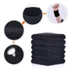 Wrist Support 6 Pieces Braces Sweatproof Double Layer Anti-slip Adjustable Sports Basketball Running Protector Black