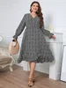 Sukienki plus w rozmiarze sukienki dla kobiet szyfonowe v szyfki kwiecistej kwiecistą sukienkę Lady Casual Holiday Duży rozmiar ubrania 3xl 4xl 230209