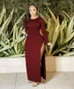 Casual Dresses EWSFV Fashion Design 2023 Kvinnor Sexig trend Pure Color High Fork Hallow Back Round Collar Sense Dress