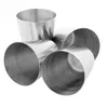 Cups Saucers 4Pcs/set 30ml Stainless Steel Multipurpose Wine Beer Whiskey With Portable Bag For Outdoor Travel Drinking Supplies