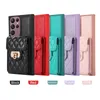 Lambskin Lattice PU Leather Organ Wallet Cases Credit Card Slots Ring Stand Multifunction Pack Protective Shockproof Cover For S20 S21 FE S22 Plus S23 Ultra