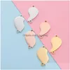 Charms 10Pair Coeur Couple Pendentif En Acier Inoxydable Miroir Polonais À La Main Amitié Amour Pendentifs Pour Diy Necklacecharms Drop Dhx98