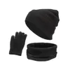 Beanies Beanie/Skull Caps 3Pcs/Set Winter Hat Scarf And Glove Set Touch Screen Mittens Hats Scarves For Outdoor Sports Women Men Running Ear