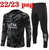 Chandal Erwachsene Jungen 22 23 S Trainingsanzug 2022 2023 Mbappe Kinder und Herren Trainingsanzug Langarm Fußball Trikot Kit Uniform Chandal