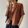 Trajes de mujer Blazers para mujer abrigos recortados chaqueta trajes casuales de verano 2023 moda elegante chaqueta de mujer