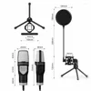 Mikrofone USB -Mikrofon 360 -Grad -Rotation RGB -Indikatorspiel mit Windschutzscheibe und Stativständer für PS5 PC