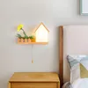 مصابيح الجدار مصباح شمالي مصباح الخشب منزل الديكور LED ضوء غرفة المعيشة اليابانية dormitorio أضواء السرير بجانب غرفة نوم للإضاءة المنزلية