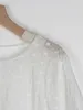 Lässige Kleider Spitze White Women Elegant gesticktes Sommer Blumenhöhle aus losen Strandbund