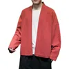 Giacche da uomo MrGB 2023 stile cinese autunno cotone lino uomo cappotto corto oversize tinta unita vintage giacca maschile cardigan di alta qualità 5XL