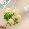 Flores decorativas 31 cm de simulação flor de leão de leão crisântemo falsa sala de estar em vaso de arranjo decoração de casamento