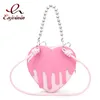 Evening Bags Kawaii Heart shaped Purses and Handbags for Women Designer Girls Shoulder with Silver Beading Female Crossbody Clutch 230208