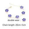 Link Chain Five Leaf Clover Chain Armele For Women Woman 2022 Flower Mönster Designer Charm Jarmets till hands Kvinnliga modesmycken Gift G230208