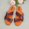 Sandalen Flache Schuhe für Frauen 2022 Sommer Strand Damen Sandalen Einfache Kreuz Design Freizeit Solide Weichen Boden Rutschfeste Frau rutschen T230208