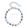 Perlé Europe Et Amérique Devils Eye Bracelet Strands Evil Blue Eyes Perles Fashion Street Po Creative Couple Bracelets Drop Delive Dhnnr