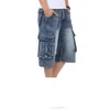 Männer Jeans Muiti Tasche Knie Länge Denim Shorts Für Männer Sommer Hip Hop Dance Lose Fit Mann Baggy Cargo Jean große GrößeHerren