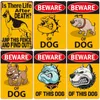 Aviso Dog Metal Tin Sinais