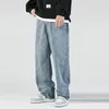 Männer Jeans Herren Männer Mode 2023 Denim Hosen Baggy Hip Hop Japanische Streetwear Koreanische Stil Hose Blau Für