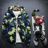 Herrenjacken Mode Herren Camouflage Jacke Reflektierende Druckmäntel Frühling Herbst Baseballuniform Plus Größe 5XL